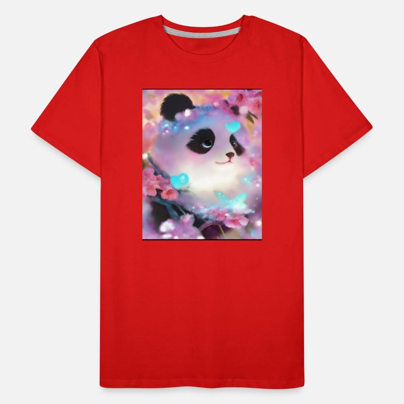Panda Bild Männer Premium Bio T-Shirt