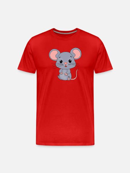 Mouse Mice - Men's Premium Organic T-Shirt - red