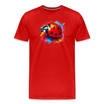 Coccinelle - T-shirt bio Premium Homme - rouge - Devant - Damien (186cm)