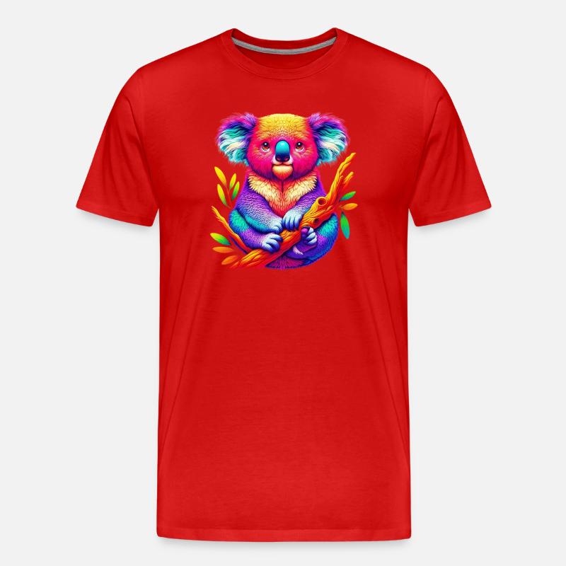 Koala - Männer Premium Bio T-Shirt - Rot