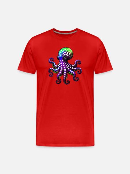 Pieuvre - T-shirt bio Premium Homme - rouge