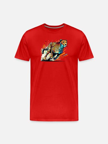 Guépard - T-shirt bio Premium Homme - rouge