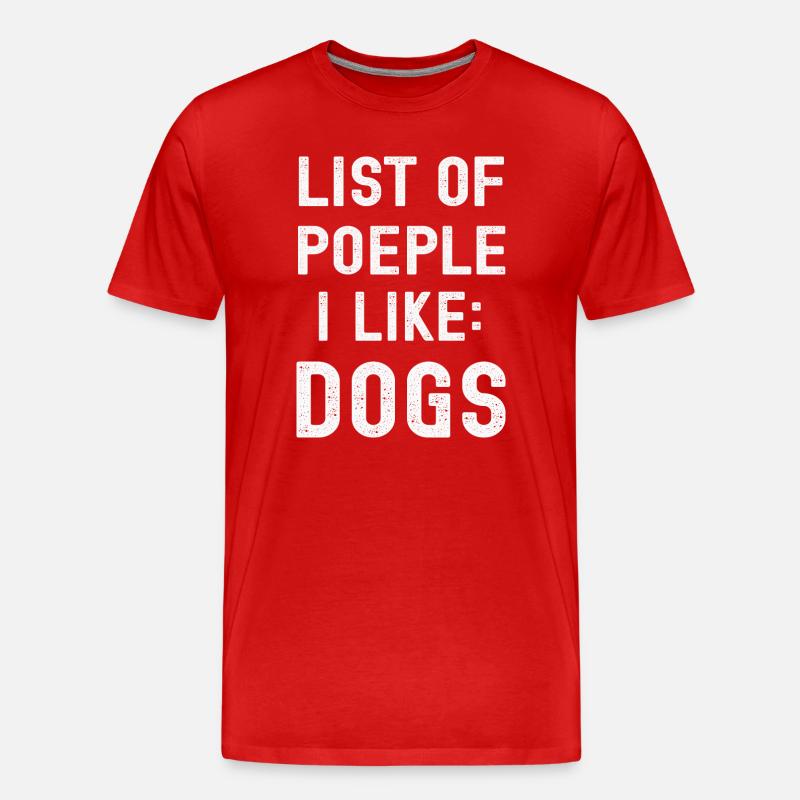 Hund Hunde - Männer Premium Bio T-Shirt - Rot