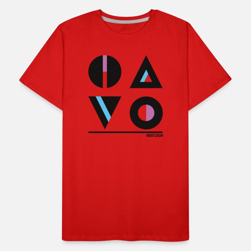 Conception géométrique abstraite - Mode élégante T-shirt bio Premium Homme