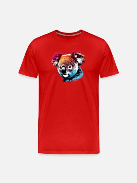 Koala - Men's Premium Organic T-Shirt - red