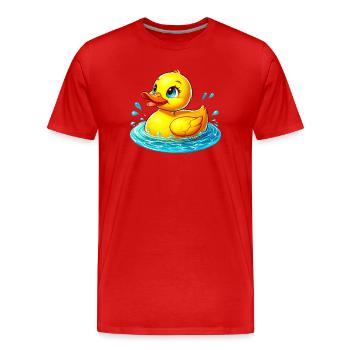 Caneton Canard Canard Canard - T-shirt bio Premium Homme - rouge - Devant - Damien (186cm)