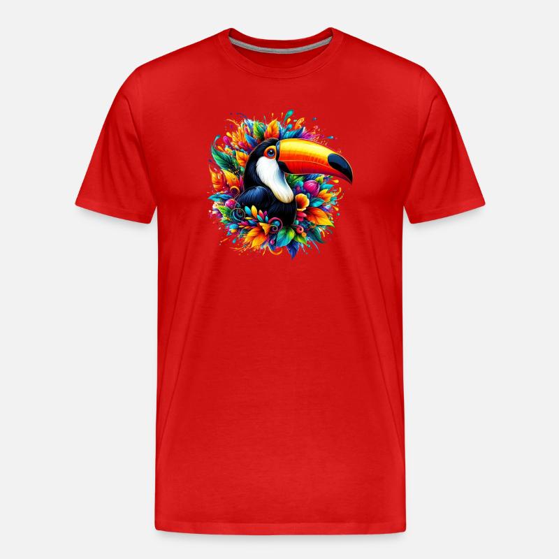 Tukan - Männer Premium Bio T-Shirt - Rot