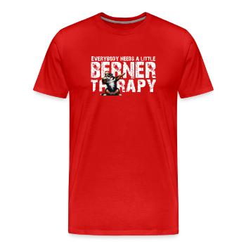 Bernese mountain dog - Men's Premium Organic T-Shirt - red - Front - Damien (186cm)
