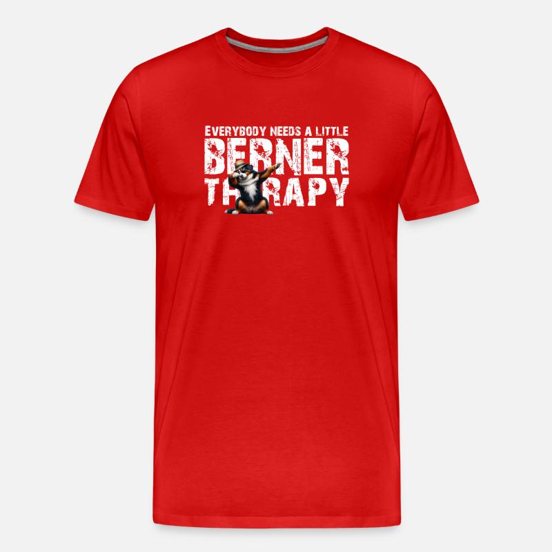 Berner Sennenhund - Männer Premium Bio T-Shirt - Rot