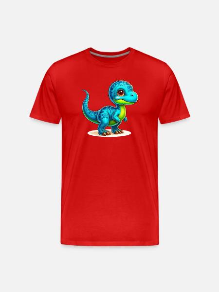 Dinosaur - Men's Premium Organic T-Shirt - red
