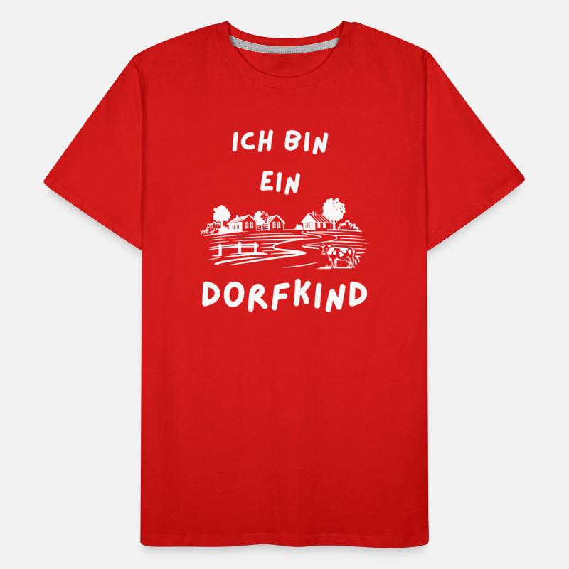 Ich bin ein Dorfkind Männer Premium Bio T-Shirt