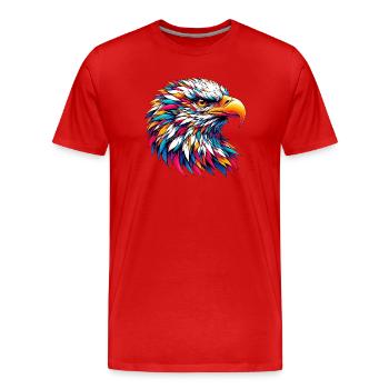 Eagle - Men's Premium Organic T-Shirt - red - Front - Damien (186cm)