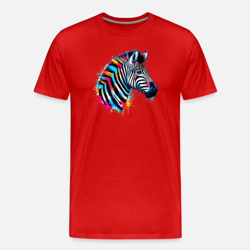 Zebra - Men's Premium Organic T-Shirt - red
