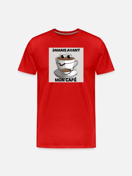 Café - T-shirt bio Premium Homme - rouge