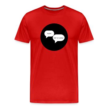 Nacht - Männer Premium Bio T-Shirt - Rot - Vorne - Damien (186cm)