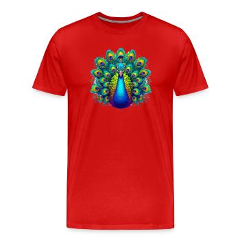 Paon - T-shirt bio Premium Homme - rouge - Devant - Damien (186cm)