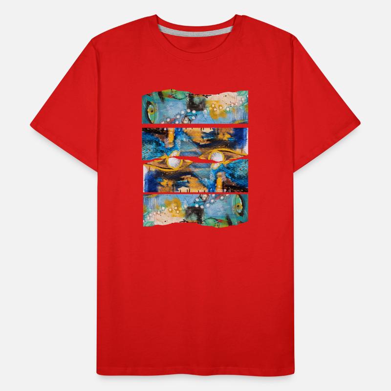 Abstract Colorful Expression Men's Premium Organic T-Shirt
