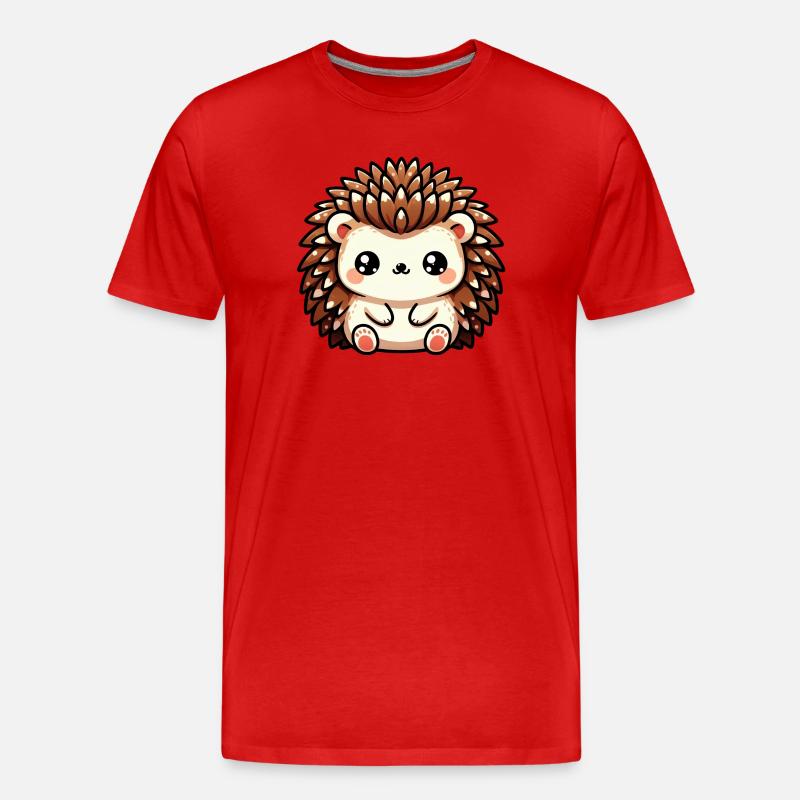 Igel - Männer Premium Bio T-Shirt - Rot