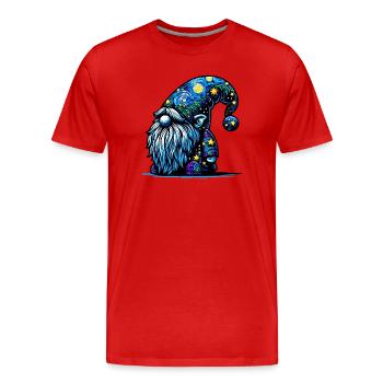 Gnome - T-shirt bio Premium Homme - rouge - Devant - Damien (186cm)