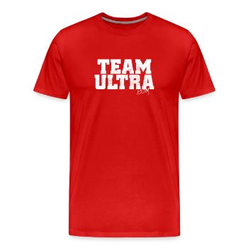 Team Ultra 100M Traillauf Ultramarathon Ultra Run - Männer Premium Bio T-Shirt - Rot - Vorne - Damien (186cm)