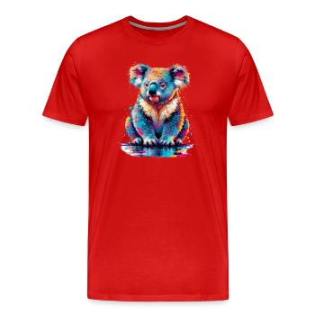 Koala - Men's Premium Organic T-Shirt - red - Front - Damien (186cm)