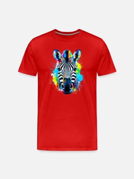 Zebra - Men's Premium Organic T-Shirt - red