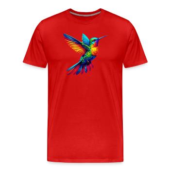 Colibri - T-shirt bio Premium Homme - rouge - Devant - Damien (186cm)