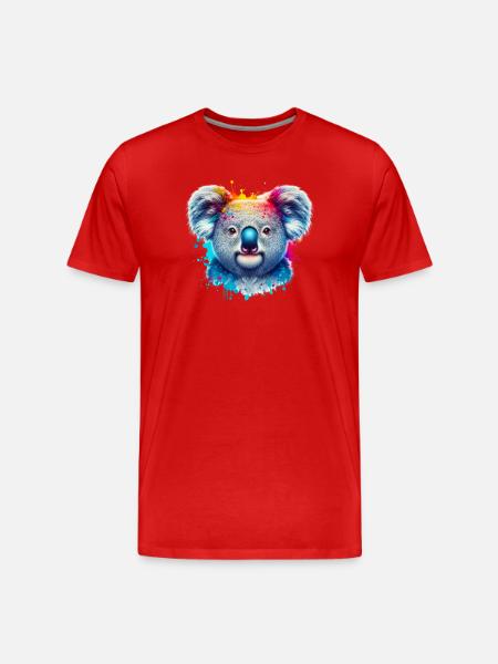 Koala - Männer Premium Bio T-Shirt - Rot