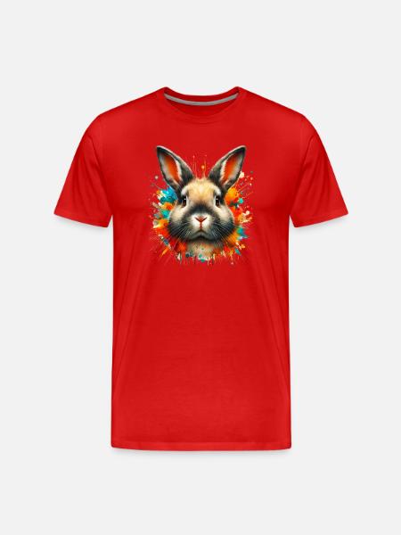 Lapin - T-shirt bio Premium Homme - rouge