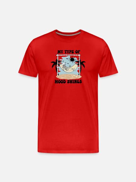 Skeleton Hammock Beach - Men's Premium Organic T-Shirt - red