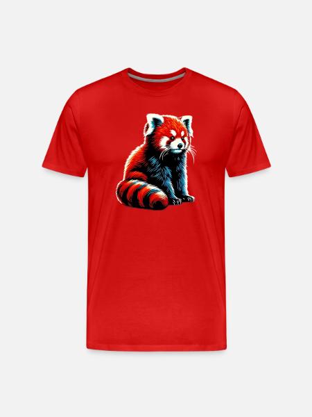 Red panda - Men's Premium Organic T-Shirt - red