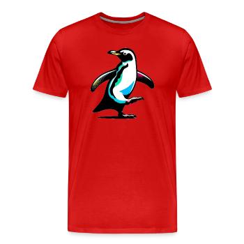 Pingouin - T-shirt bio Premium Homme - rouge - Devant - Damien (186cm)