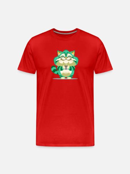 motiv_cat2 - Men's Premium Organic T-Shirt - red