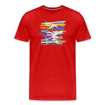 Bodycheck - Männer Premium Bio T-Shirt - Rot - Vorne - Damien (186cm)