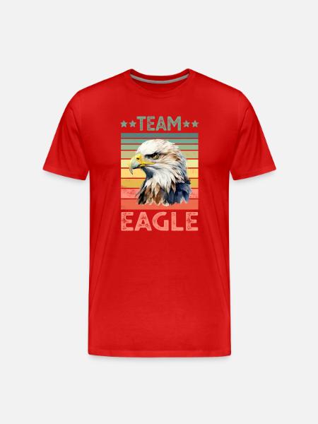 Eagle - Men's Premium Organic T-Shirt - red