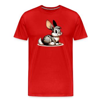 Lapin - T-shirt bio Premium Homme - rouge - Devant - Damien (186cm)