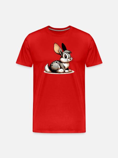 Rabbit - Men's Premium Organic T-Shirt - red