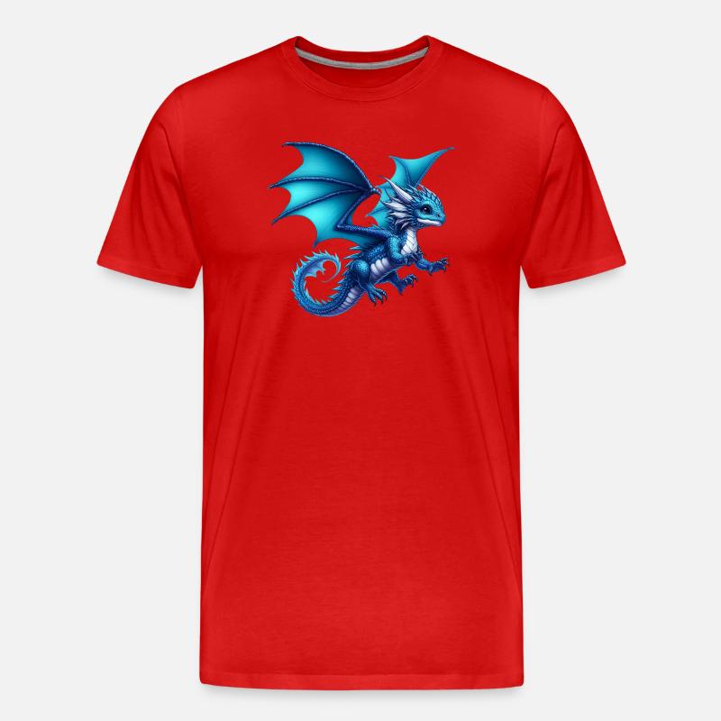 Drache - Männer Premium Bio T-Shirt - Rot