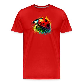 Coccinelle - T-shirt bio Premium Homme - rouge - Devant - Damien (186cm)