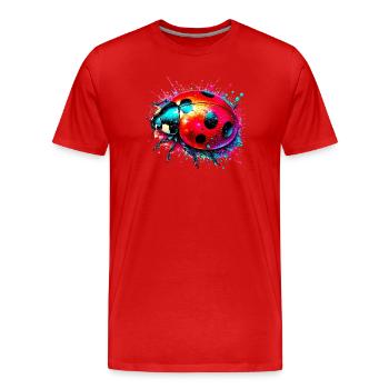 Coccinelle - T-shirt bio Premium Homme - rouge - Devant - Damien (186cm)