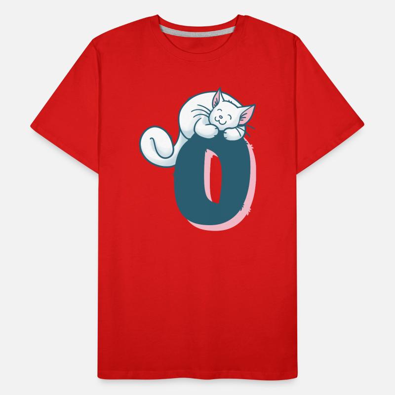 Katze Buchstabe O Männer Premium Bio T-Shirt