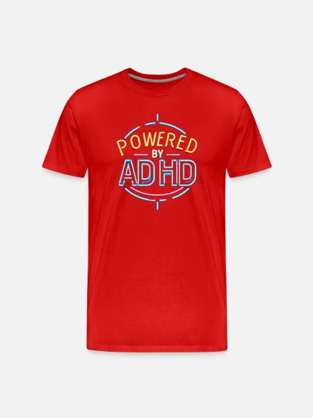 ADHD - Men's Premium Organic T-Shirt - red