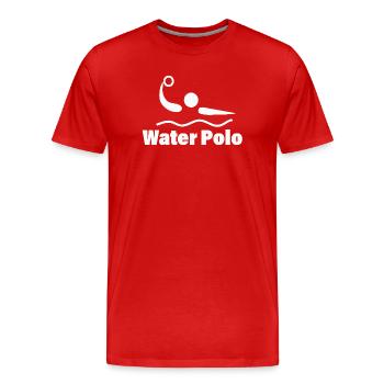 WATER POLO - Männer Premium Bio T-Shirt - Rot - Vorne - Damien (186cm)