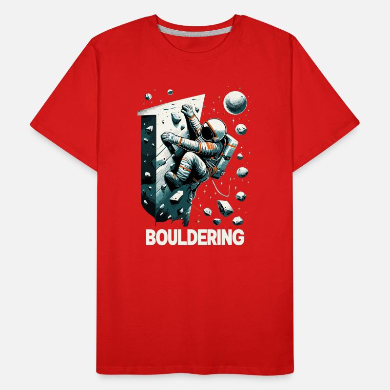 Bouldering Astronaut Spaceman Gift Men's Premium Organic T-Shirt