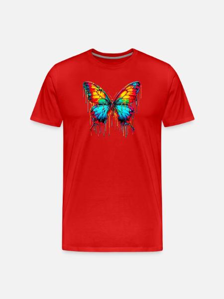 Butterfly - Men's Premium Organic T-Shirt - red