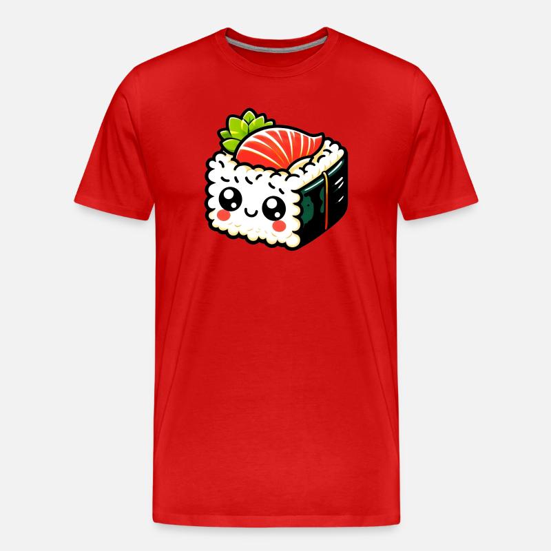 Sushi - Männer Premium Bio T-Shirt - Rot
