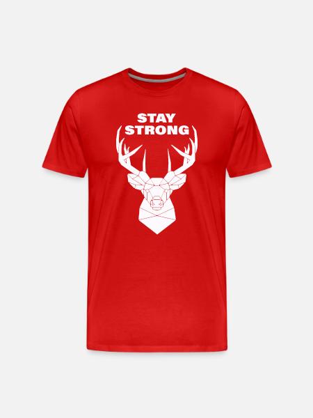 STAY STRONG - Men's Premium Organic T-Shirt - red