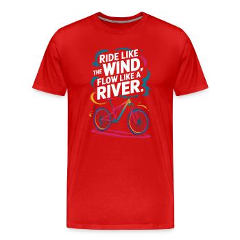 Conception motivante pour le cyclisme inspirant - T-shirt bio Premium Homme - rouge - Devant - Damien (186cm)
