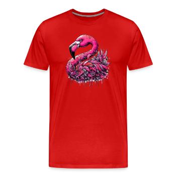 Flamant - T-shirt bio Premium Homme - rouge - Devant - Damien (186cm)