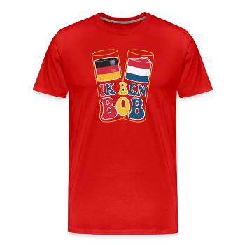 Je suis BOB avec le drapeau néerlandais - T-shirt bio Premium Homme - rouge - Devant - Damien (186cm)